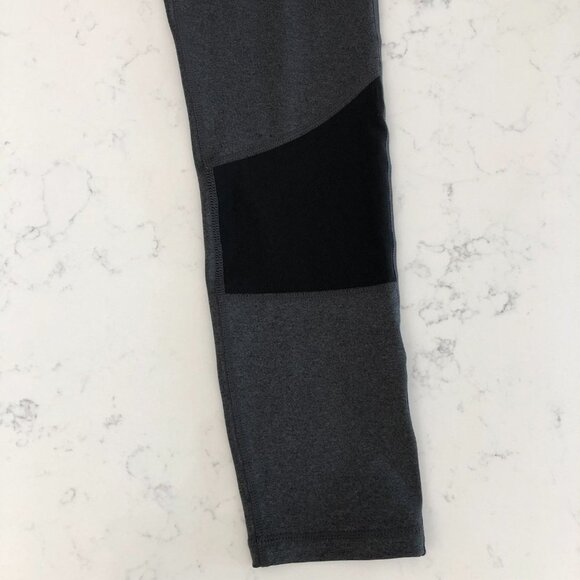 HEAD Athletic Activewear Hi Rise Leggings w Mesh Panels Gray + Black Size M - Picture 5 of 12